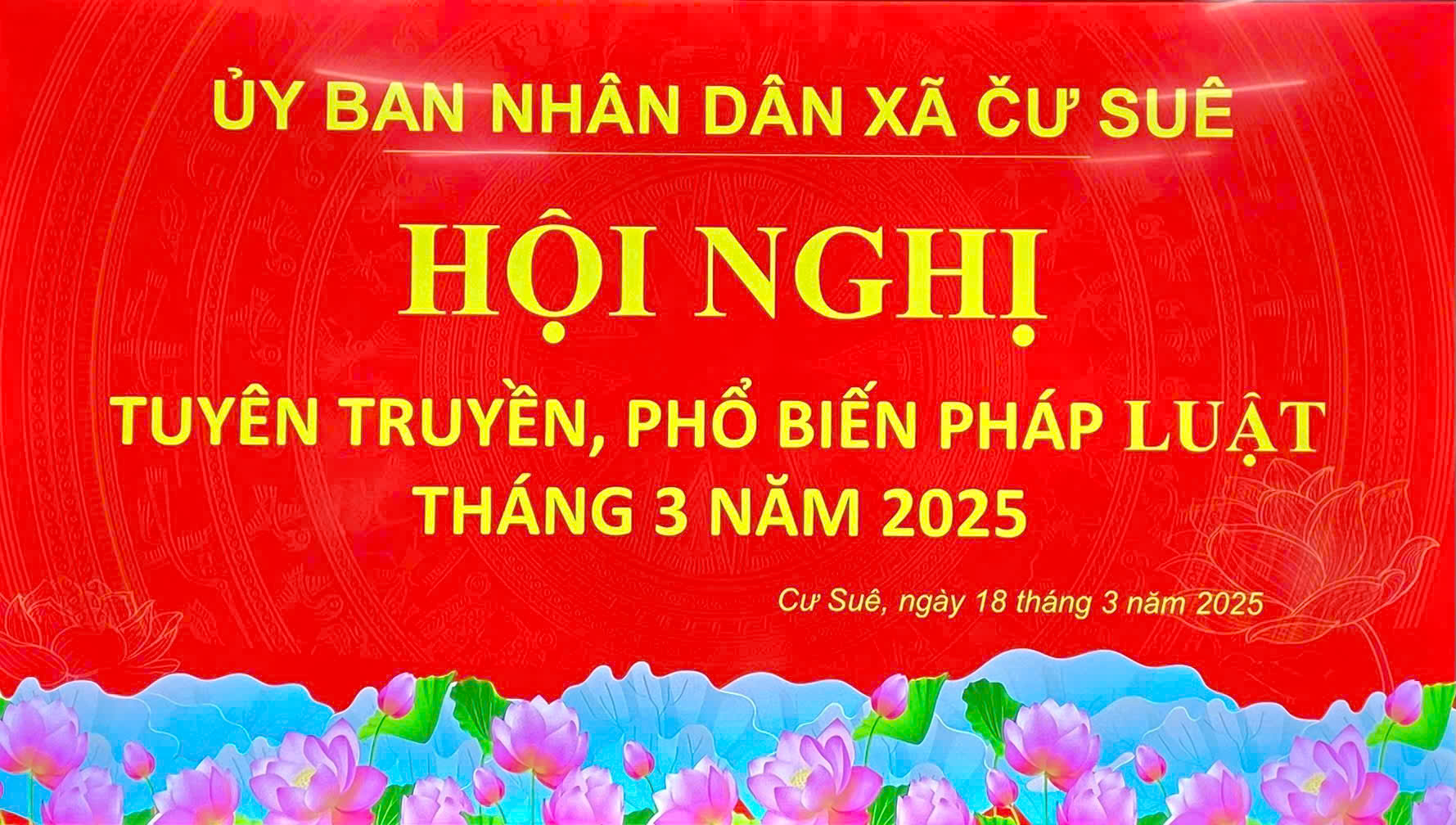 XÃ CƯ SUÊ TỔ CHỨC HỘI NGHỊ TUYÊN TRUYỀN, PHỔ BIẾN PHÁP LUẬT